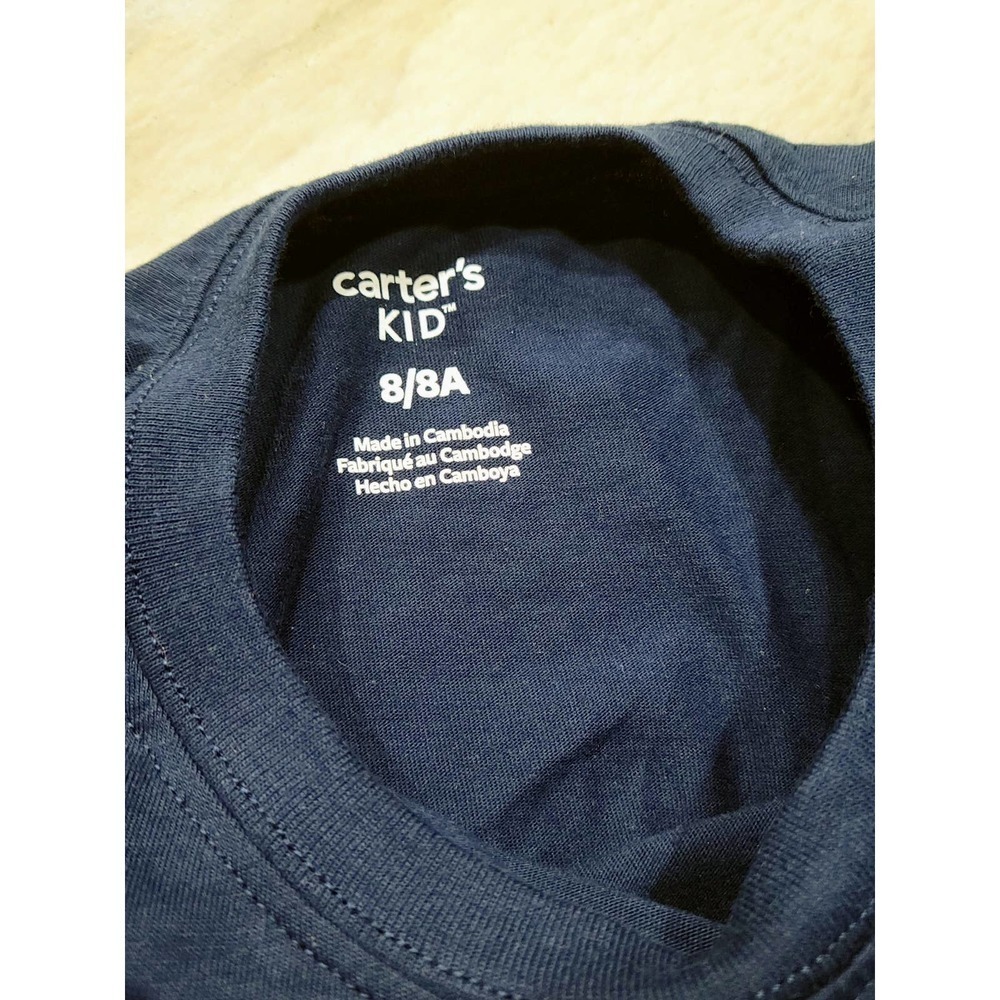 Carter's Star Spangled Crew Blue T-Shirt Size 8 NWT - Picture 4 of 5